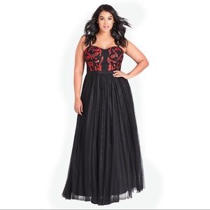 City Chic Embroidered Dolce Maxi Dress